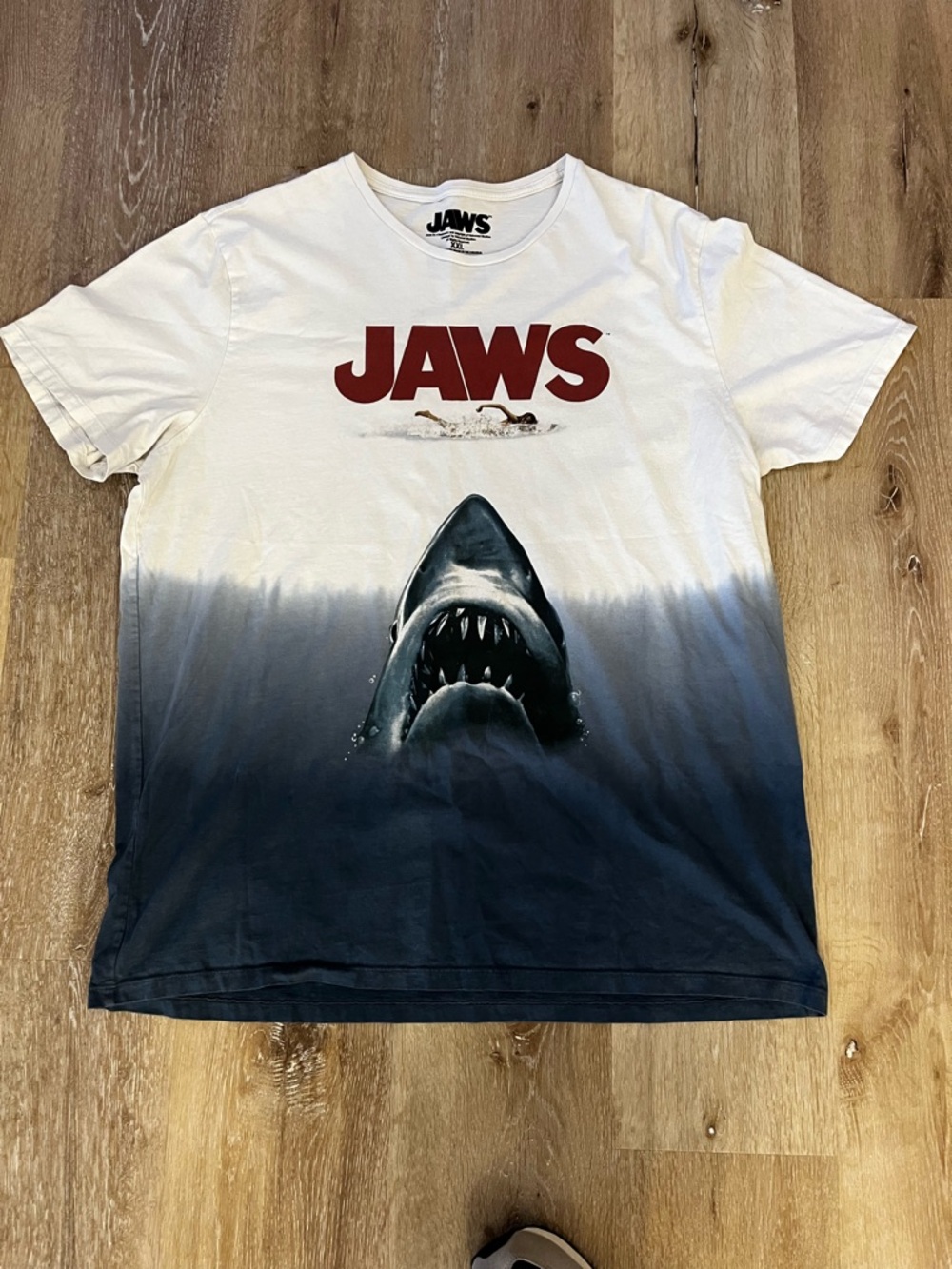 JAWS Men’s White to Navy Ombre Long Sleeve Tee